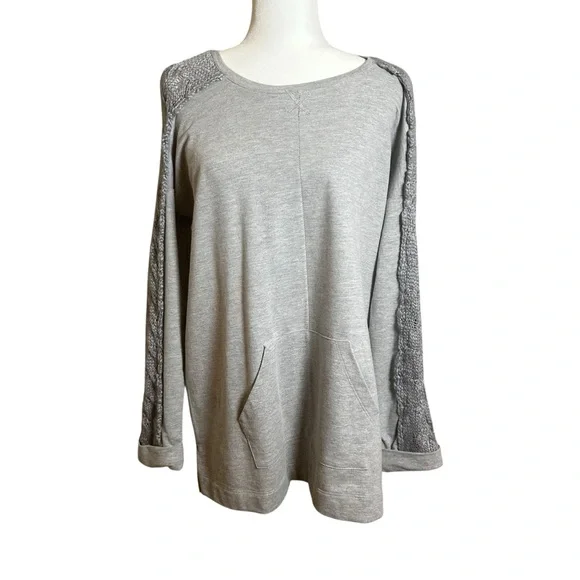 Soft Surroundings Ana Pullover Tunic Grey Heather Cozy Comfy New womens size Med - Picture 2 of 16